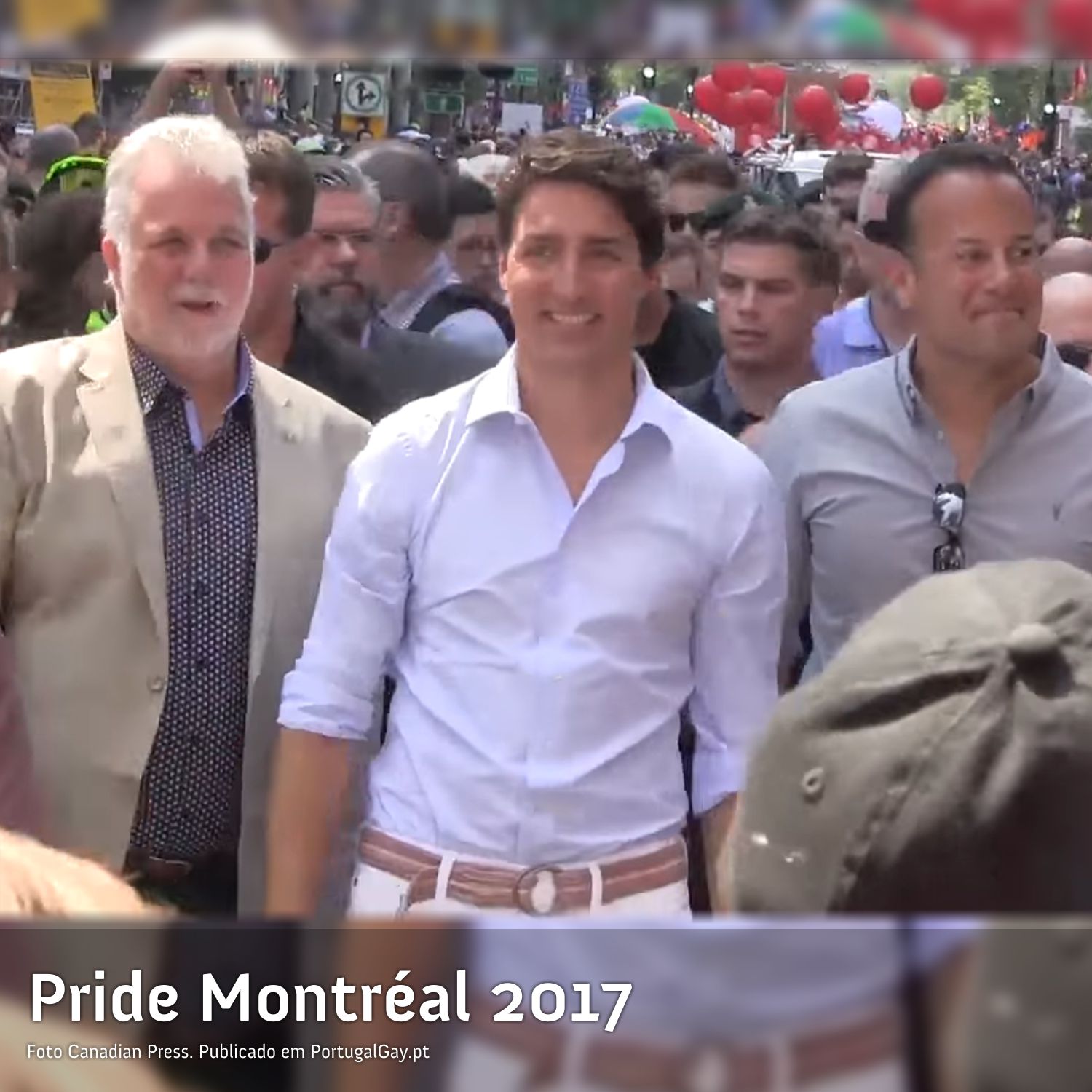 CANADÁ: Primeiro Ministro Canadiano e Irlandês juntos do Pride de Montréal