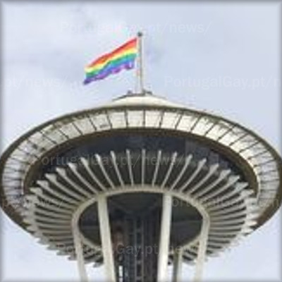 EUA: Desafio em Seattle - doem 50'000 USD para caridade e terão a bandeira LGBT no topo da Space Needle